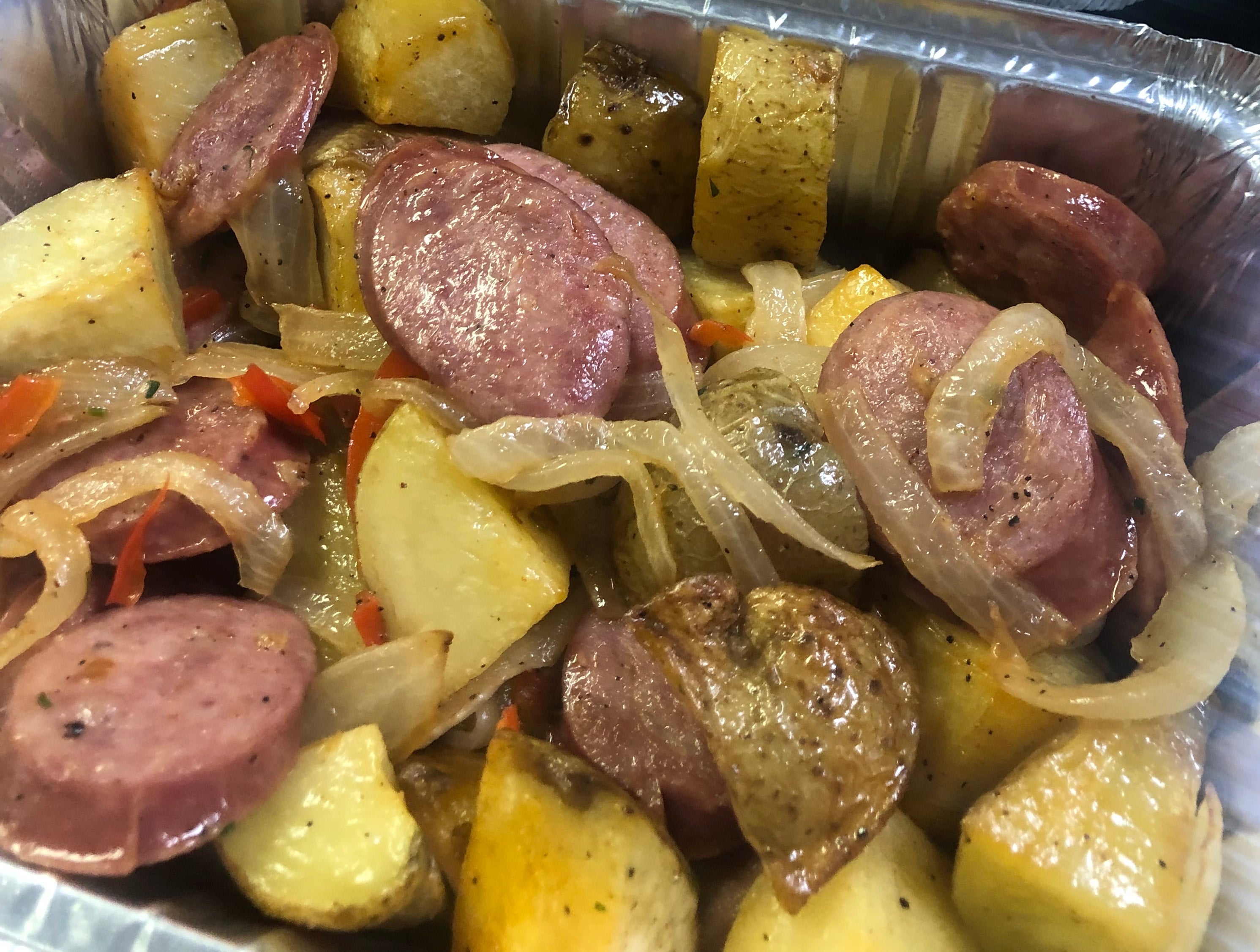 Hot Dogs, Potato, Peppers & Onions La Cucina Prepared Meals & Catering(02)